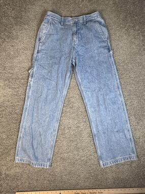 PacSun Jeans Mens 32x30 Blue Straight Relaxed Baggy Light Wash Denim Pockets